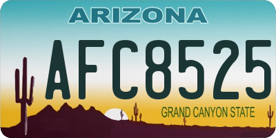 AZ license plate AFC8525