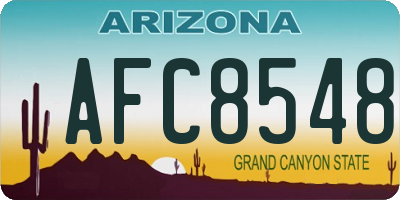 AZ license plate AFC8548