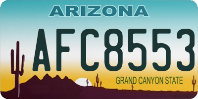 AZ license plate AFC8553