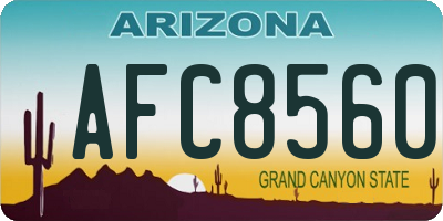 AZ license plate AFC8560