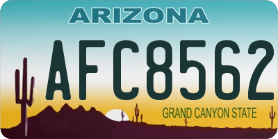 AZ license plate AFC8562