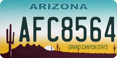 AZ license plate AFC8564