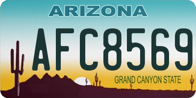 AZ license plate AFC8569