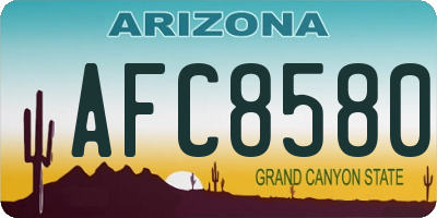 AZ license plate AFC8580