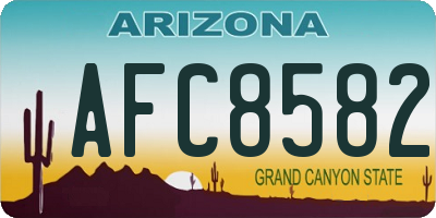AZ license plate AFC8582