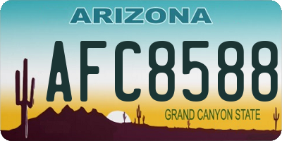 AZ license plate AFC8588