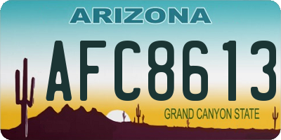 AZ license plate AFC8613