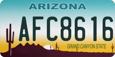 AZ license plate AFC8616