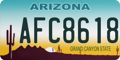 AZ license plate AFC8618