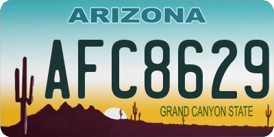 AZ license plate AFC8629