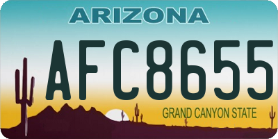 AZ license plate AFC8655