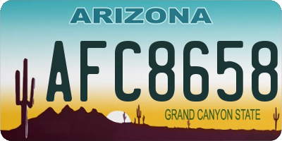 AZ license plate AFC8658
