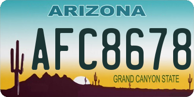 AZ license plate AFC8678