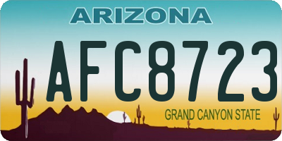 AZ license plate AFC8723