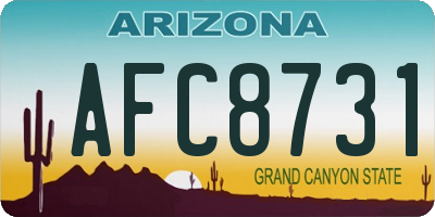 AZ license plate AFC8731