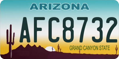AZ license plate AFC8732