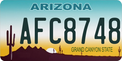 AZ license plate AFC8748
