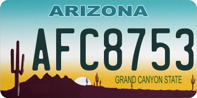 AZ license plate AFC8753