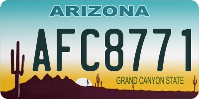 AZ license plate AFC8771