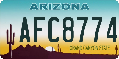 AZ license plate AFC8774