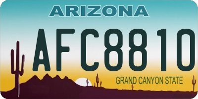 AZ license plate AFC8810