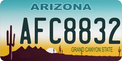 AZ license plate AFC8832