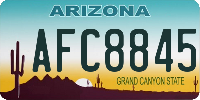 AZ license plate AFC8845
