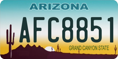AZ license plate AFC8851