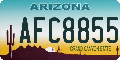 AZ license plate AFC8855