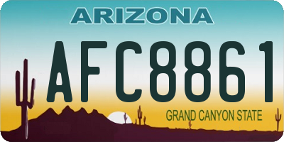 AZ license plate AFC8861