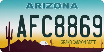 AZ license plate AFC8869
