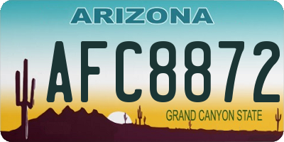 AZ license plate AFC8872