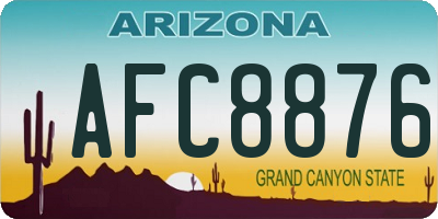 AZ license plate AFC8876