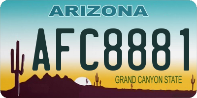 AZ license plate AFC8881