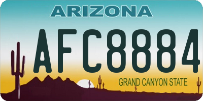AZ license plate AFC8884