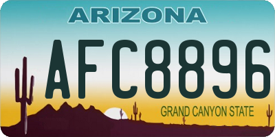 AZ license plate AFC8896