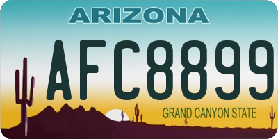 AZ license plate AFC8899