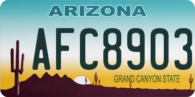 AZ license plate AFC8903