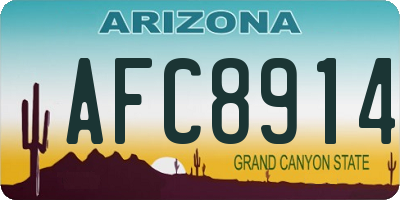 AZ license plate AFC8914