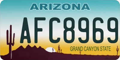 AZ license plate AFC8969