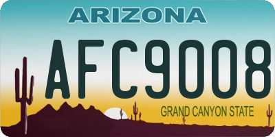 AZ license plate AFC9008