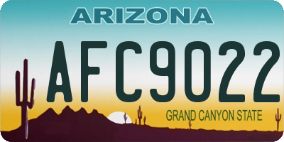 AZ license plate AFC9022