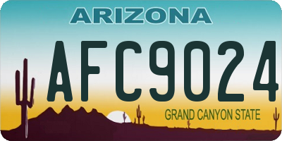 AZ license plate AFC9024