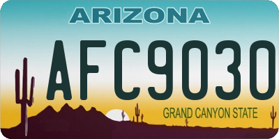 AZ license plate AFC9030