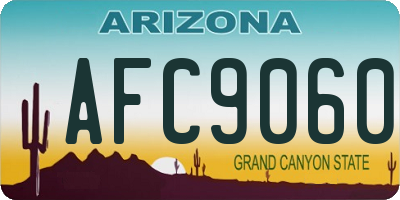 AZ license plate AFC9060