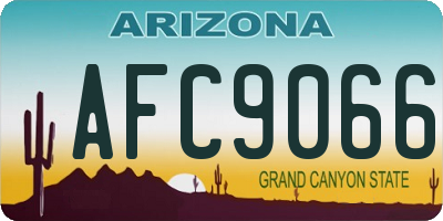AZ license plate AFC9066