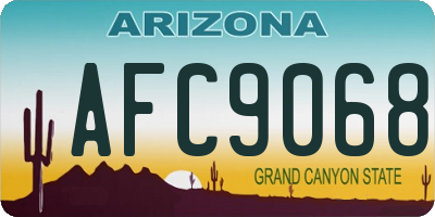 AZ license plate AFC9068