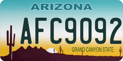 AZ license plate AFC9092