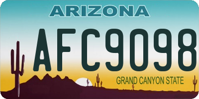 AZ license plate AFC9098