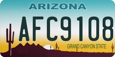 AZ license plate AFC9108